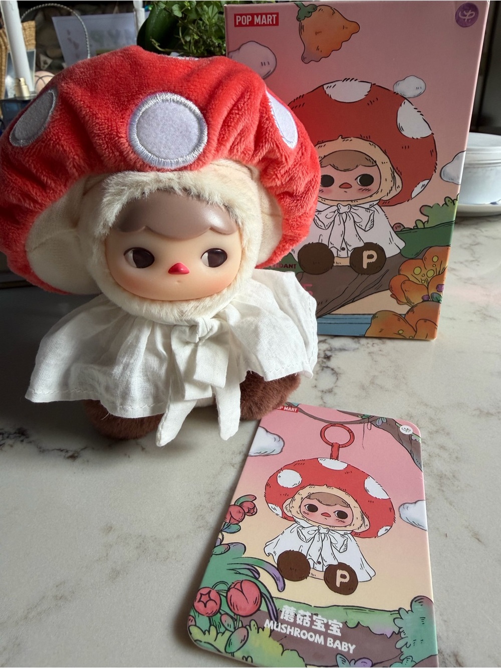 Pop Mart Mushroom Baby Plush - Red & Cream